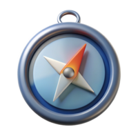 dramatic artistic Compass with North Arrow Pointing Forward Cutout on Transparent Background professional png