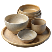 vibrant abstract Compostable Plates and Bowls Set Transparent Background original png