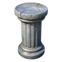 stunning abstract Concrete Pillar with Cracks Isolated png