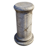 vibrant rustic Concrete Pillar with Cracks Isolated detailed png