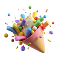 wonderful minimalist Confetti Explosion with Colorful Particles Isolated Element original png