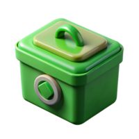 dramatic vintage Conservation Donation Box Green Icon Isolated exclusive png