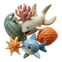 impressive rustic Conserving Marine Biodiversity Cutout Variety of Sea Creatures original png
