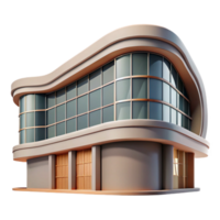 impressive abstract Contemporary Building Facade Curved Design Transparent high quality png