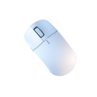 Sleek White Computer Mouse with Scroll Wheel Design png