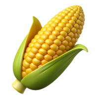 vibrant minimalist Corn on the Cob Isolated Transparent Background authentic png