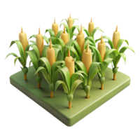 impressive classic Cornfield Isolated with Rows of Stalks authentic png