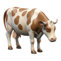 Cow Grazing in Pasture Cutout Side View png