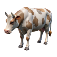 impressive artistic Cow Grazing in Pasture Cutout Side View png