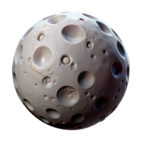 extraordinary minimalist Cratered Moon Surface Transparent Background Isolated Element authentic png