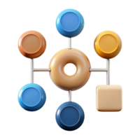 elegant abstract Creative Process Flowchart Diagram Circular Design Isolated high quality png