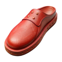 impressive abstract Crimson Red Leather Shoe Side View Isolated genuine png
