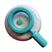 serene artistic Critical Thinking Icon Magnifying Glass Cutout authentic png