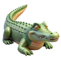 serene rustic Crocodile Basking in Sun Isolated png