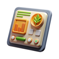 stunning abstract Crop Health Analysis on Tablet Computer Front View Transparent Background png