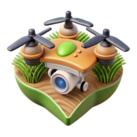 serene rustic Crop Health Monitoring with Drone Aerial View Cutout png