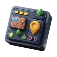 serene classic Crop Monitoring Software Interface Dark Mode Transparent Background png