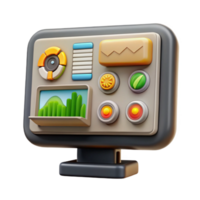 stunning artistic Crop Monitoring System Dashboard Modern Design Transparent Background professional png