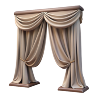 serene creative Curtains Draped Fabric Detail Isolated authentic png