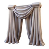 extraordinary rustic Curtains Draped Isolated on Transparent Background high quality png