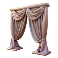 serene rustic Curtains Draped Isolated on Transparent Background authentic png
