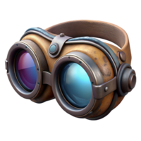 serene creative Cyberpunk Goggles Front View Cutout Transparent Background high resolution png