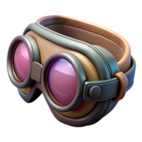 elegant classic Cyberpunk Goggles Side View Cutout Transparent Background png