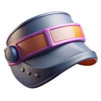 beautiful artistic Cyberpunk Visor Isolated Side Angle high resolution png