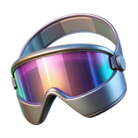 serene creative Cyberpunk Visor Mirrored Finish Cutout Transparent Background exclusive png