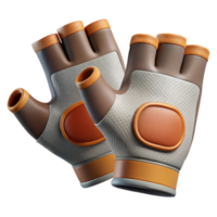 wonderful minimalist Cycling Gloves Fingerless Top View Isolated authentic png