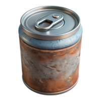 Cylindrical Can with Pull Tab Top Transparent Background png