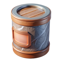 stunning abstract Cylindrical Container with Label Design Isolated Transparent Background high resolution png