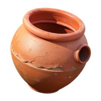 impressive modern Damaged Terracotta Pot Fragment Isolated on Transparent Background high quality png