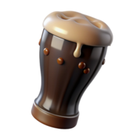 wonderful creative Dark Beer in Nonic Pint Glass Isolated Element high quality png