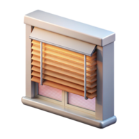 wonderful minimalist Smart Blinds Open Position Side View Isolated professional png