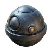 impressive abstract Dark Gray Space Pod Isolated Transparent Background detailed png