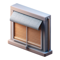 serene classic Smart Blinds Partially Open Side View Transparent Background professional png