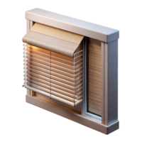 elegant abstract Smart Blinds Partially Open Side View Transparent Background exclusive png