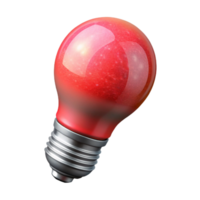 extraordinary artistic Smart Bulb Color Changing Red Hue Transparent Background high quality png