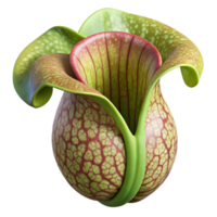 dramatic minimalist Darlingtonia Californica Cobra Lily Hooded Pitcher Cutout Isolated detailed png