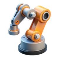 beautiful modern Smart Factory Robot Arm with Gripper Attachment Transparent Element original png