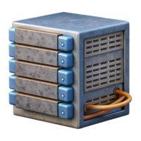 wonderful rustic Data Server Rack Side View with Cables Cutout authentic png