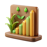 dramatic rustic Data Visualization of Crop Growth Chart Cutout png