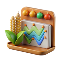 wonderful classic Data Visualization Graph for Crop Production Isolated premium png