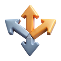 impressive modern Decision Making Arrows Diagram Multiple Choices Transparent Background original png