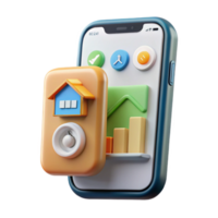 vibrant traditional Smart Home App Displaying Data Isolated Element original png
