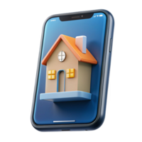 impressive vintage Smart Home App Interface on Smartphone Isolated png