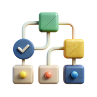 magnificent artistic Decision Making Process Steps Chart Linear Style Transparent Background high quality png