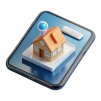 serene abstract Smart Home App Interface on Smartphone Isolated original png