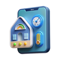 serene modern Smart Home App Interface on Smartphone Isolated authentic png